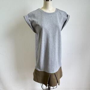 NWT COCURATA Jersey Drop-waist Embroidered Open Back Mini Dress